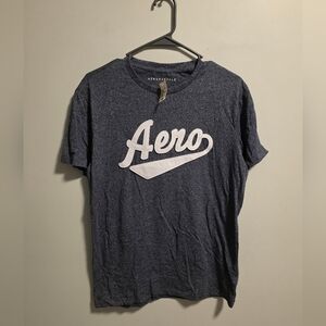 NWT Aeropostale Men's Navy Tee with White Logo